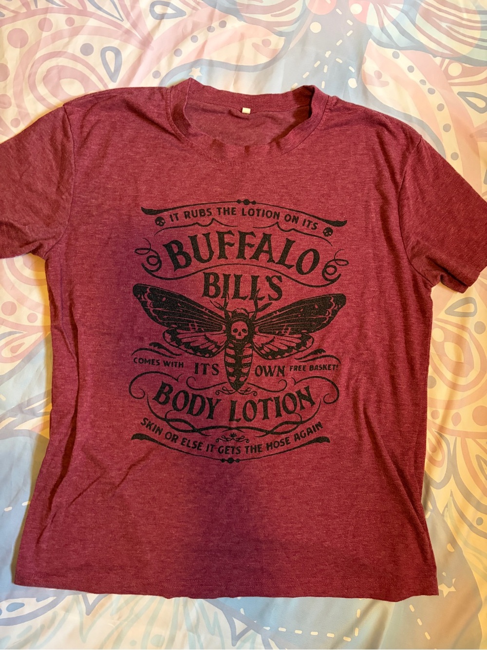 Buffalo Bill's Graphic Tee - Maroon with Black Print